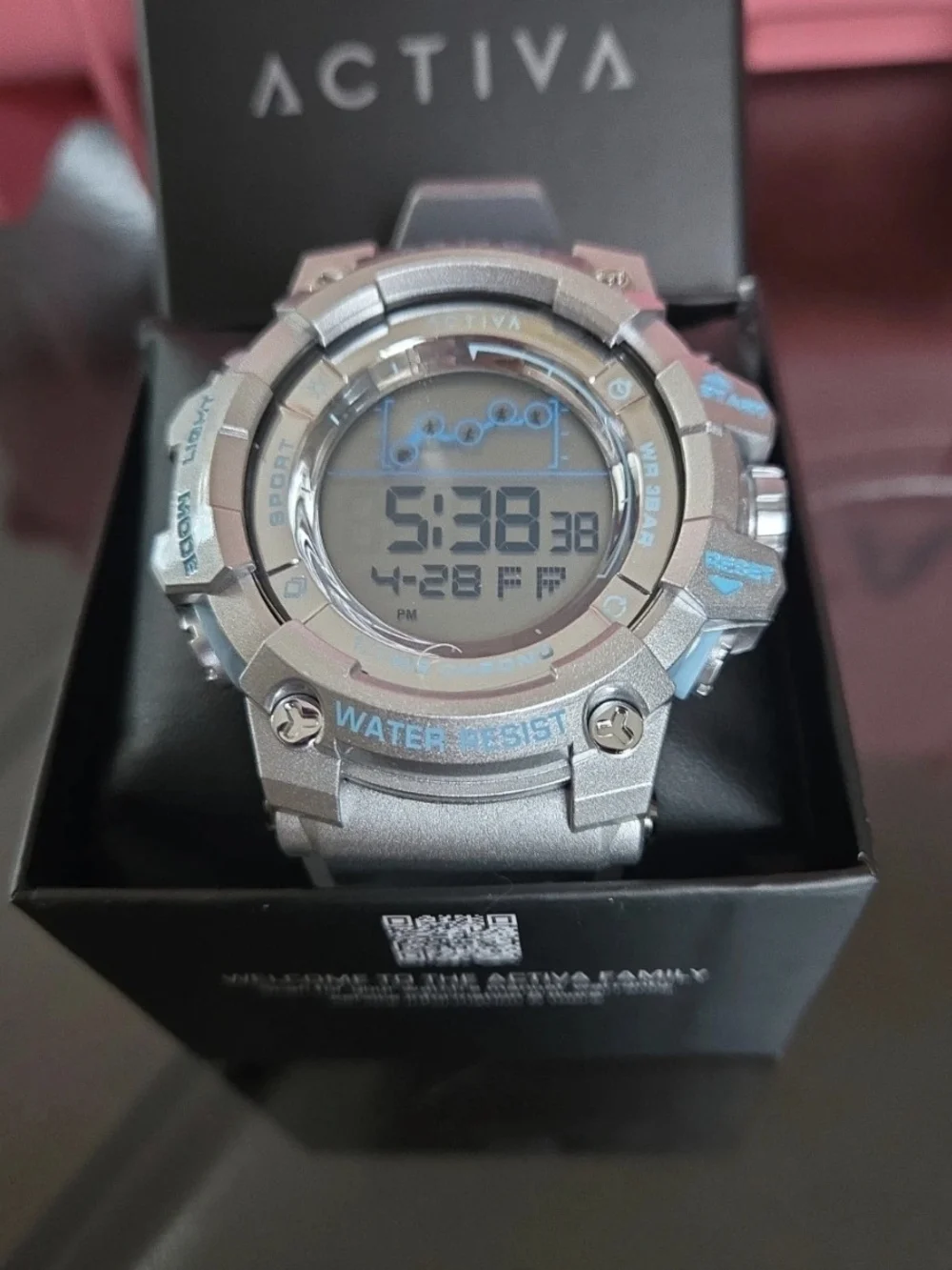ACW8082-025 Activa X Invicta Digital Unisex Silver Watch 50mm